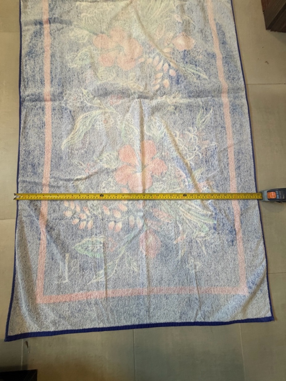 Vintage Ralph Lauren Tropical Hibiscus Oversized Towel (66x35) - Picture 5 of 8